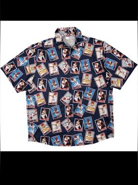 St. Louis Cardinals HOF Baseball Card Button Up Shirt XL 9/6/25 All Over Print